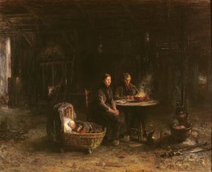 1885年、デルデン近くのカールスハーフェンの農場で昼食 作： Isaac Israels